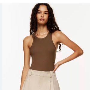 Aritzia Sunday Best Honor Tank S Rich Mocha